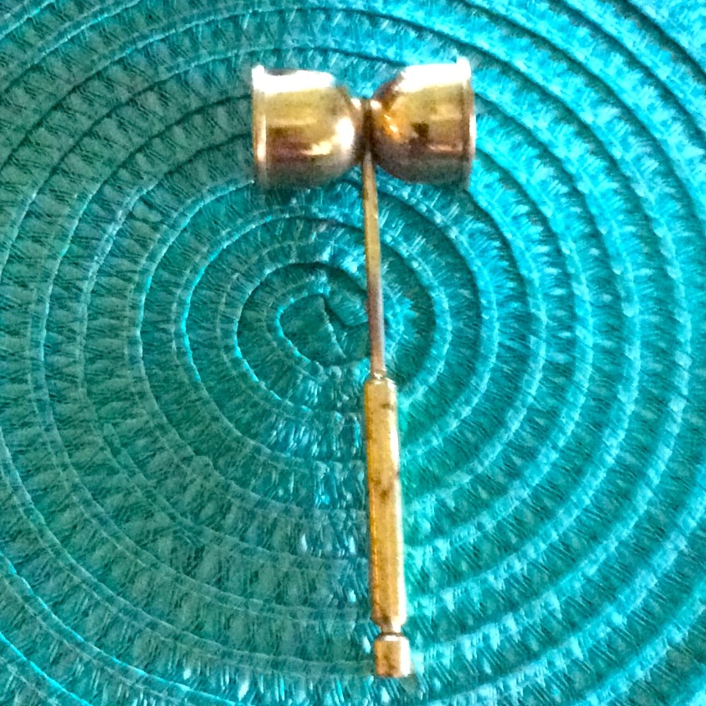 Vtg gold plated Barware Double Shot measure cool